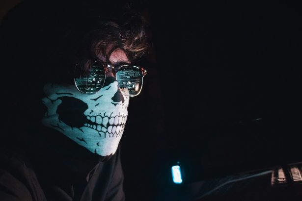person wearing mask