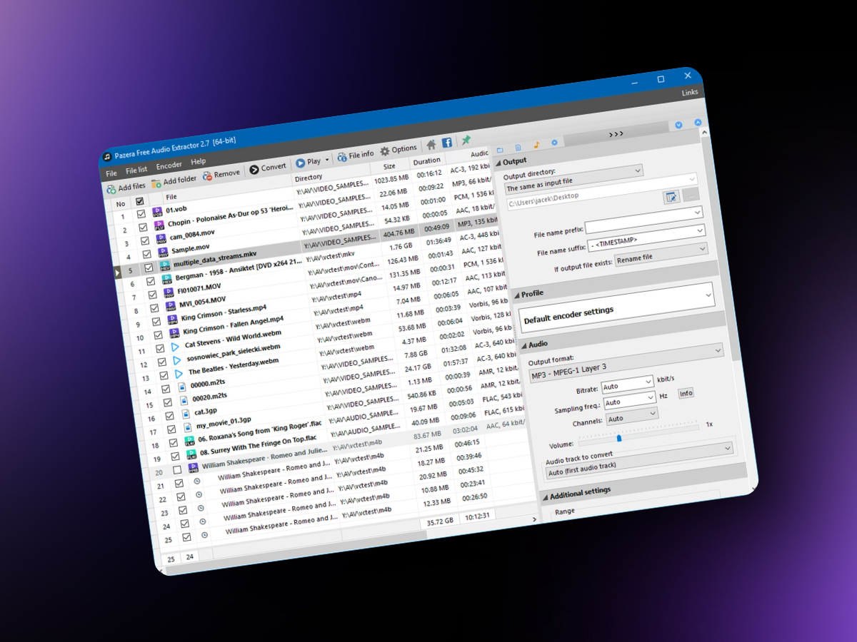 Pazera Free Audio Extractor