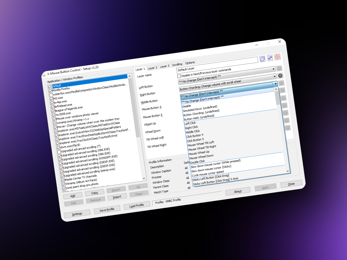X Mouse Button Control